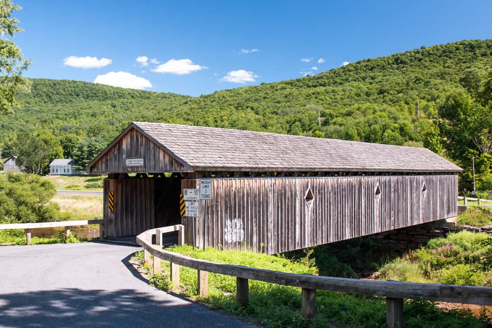 Fitches Covered Bridge in Delaware County New York