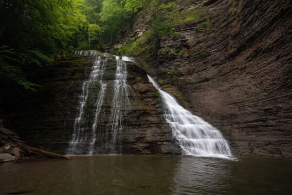 The second waterfall in Grimes Glen in Ontario County, NY