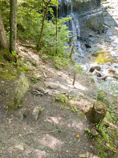 Trail to Yatesville Falls in Rural Grove, New York