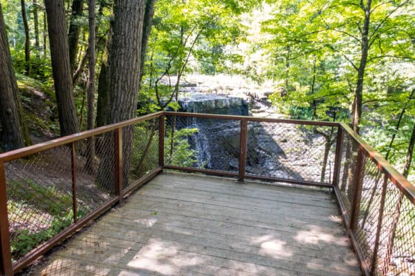 Viewing platform at Yatesville Falls in Montgomery County NY