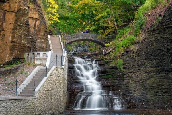 Trail in Cascadilla Gorge in Ithaca, New York