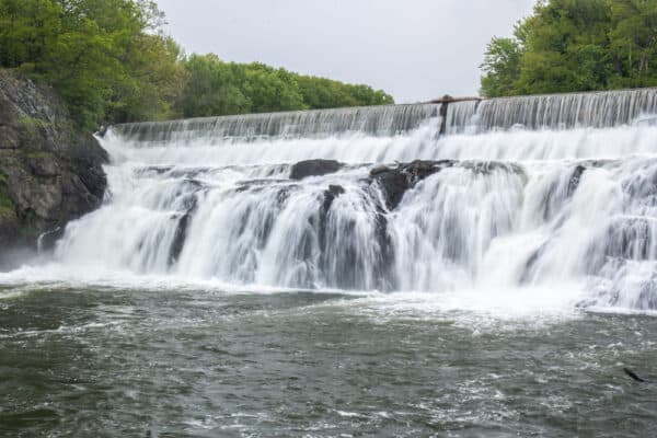 Close up view of Stuyvesant Falls in the Hudson Valley