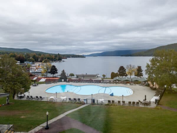 View from the Fort William Henry Hotel in Lake George New York