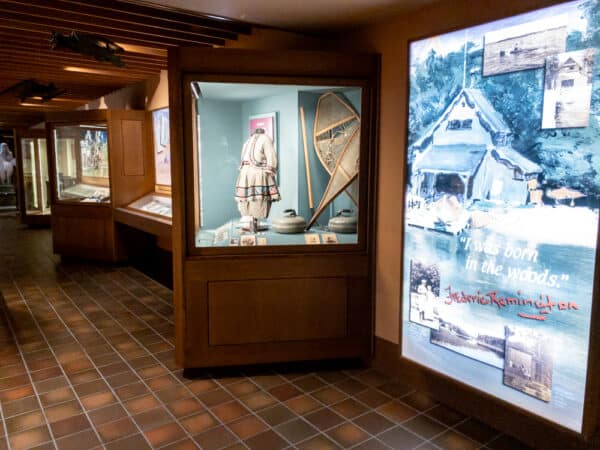 Displays inside the Frederic Remington Museum in Ogdensburg, New York