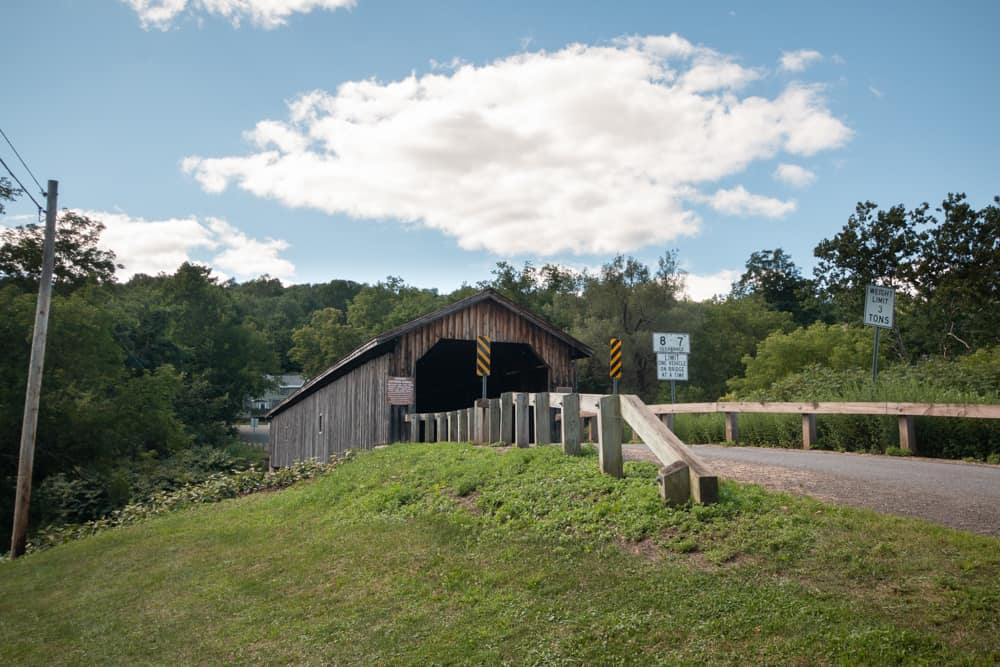 Visiting Hamden Covered Bridge in Delaware County, New York