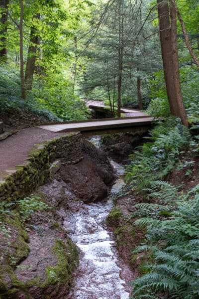 Bridges over the stream in Root Glen in Clinton NY