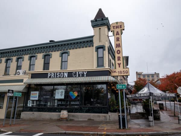 The exterior of Prison City Brewing in Auburn, New York