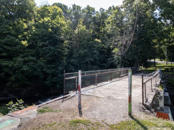 Historic bridge in Papermill Park in Livingston NY