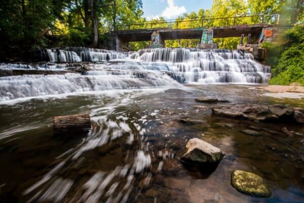 Papermill Falls on Conesus Creek in Livingston County New York