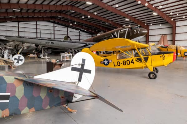 Aircraft in the hangar at the National Warplane Museum in Livingston County NY