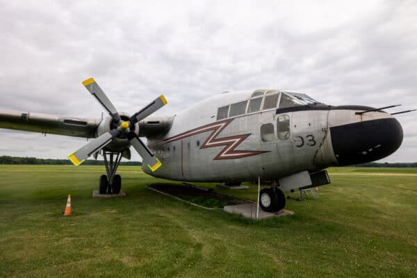 Canadian Fairchild C119 Flying Boxcar outside the National Warplane Museum in Livingston County NY