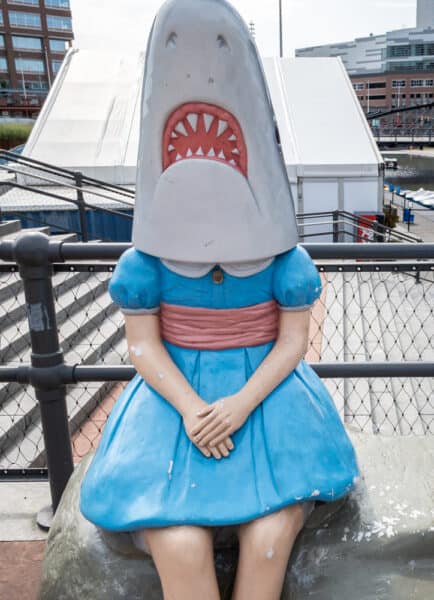 Shark Girl Statue in Buffalo New York