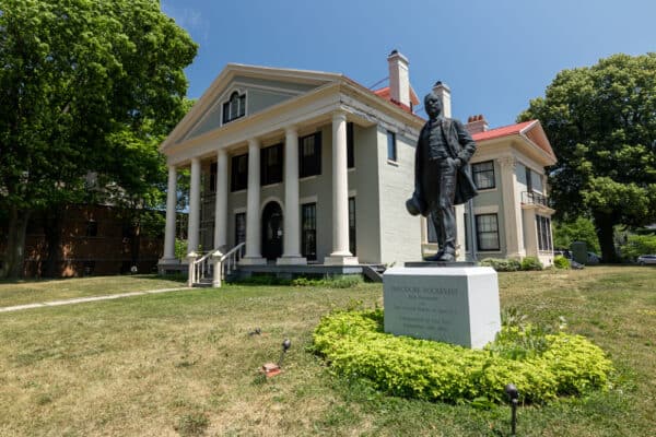 Outside the Theodore Roosevelt Inaugural Site in Buffalo NY