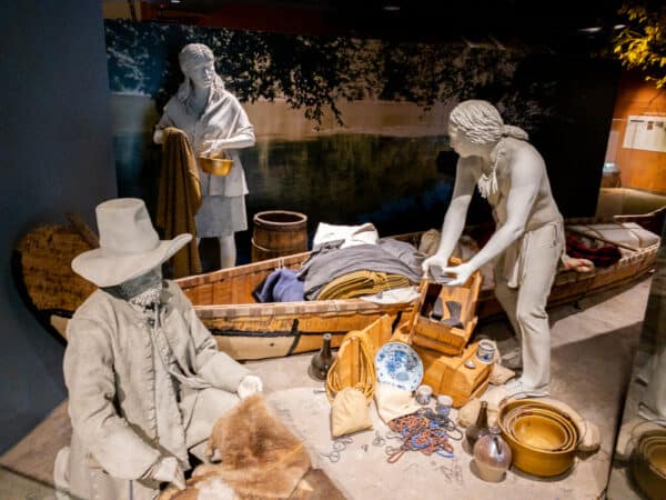 Native American diorama at the Rochester Museum and Science Center in Monroe County NY