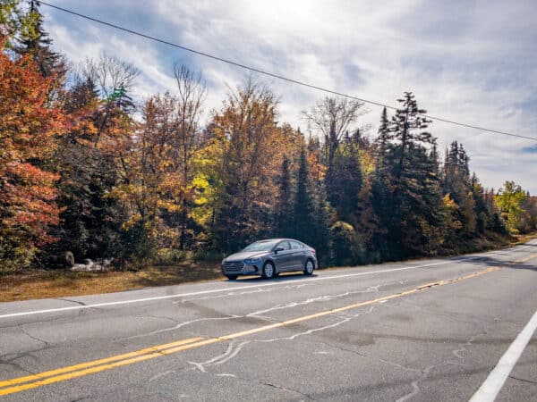 Parking for Whiskey Brook Falls near Speculator NY