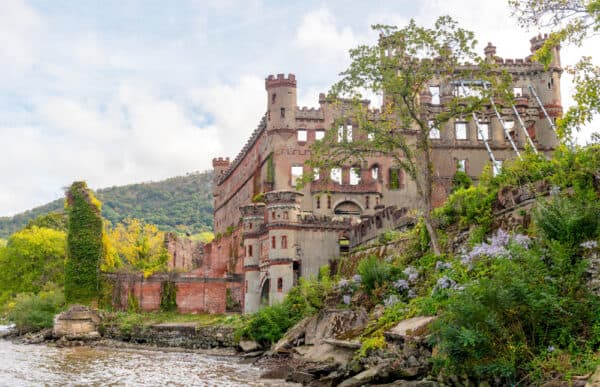 Bannerman Castle on Pollepel Island in Dutchess County, NY from the boat dock
