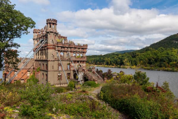 Overlooking Bannerman Castle from the tour route