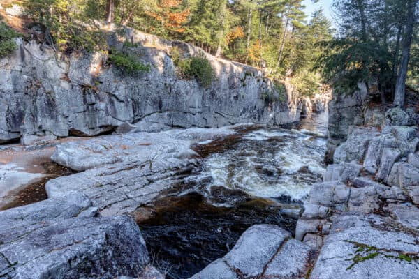 Looking downstream along the Wilmington Flume in the Adirondacks