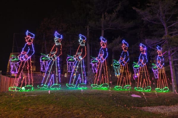 Drummers Drumming lights at the Capital Christmas Lights in Albany New York