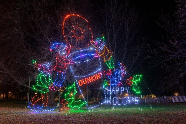 Dunkin Christmas lights at Albany's Capital Holiday Lights