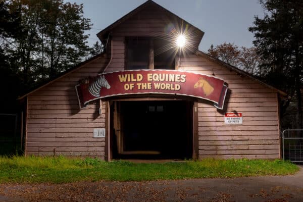 Wild Equines of the World building at the Old Catskill Game Farm in Catskill New York