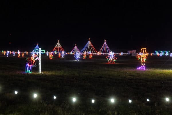 Far away lights at Twinkle Town in Chemung County NY