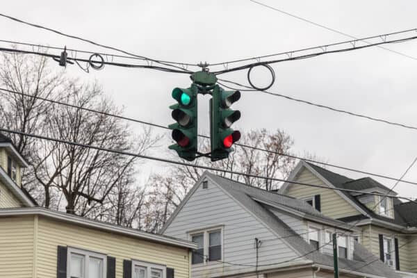 Upside Down Traffic Light in Syracuse NY