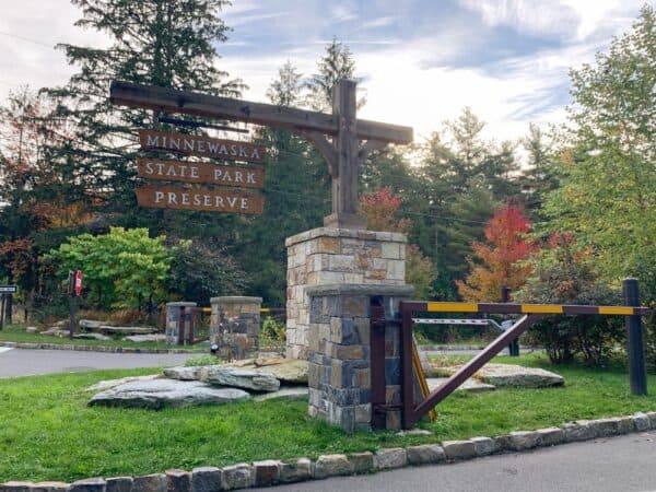The entrance to Minnewaska State Park Preserve in Ulster County NY