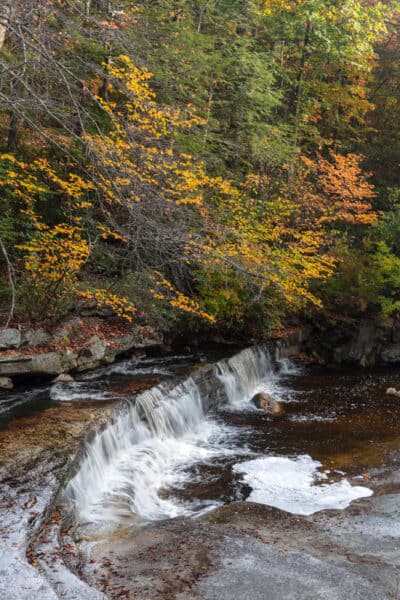Small waterfall in Minnewaska State Park Preserve in Ulster County NY