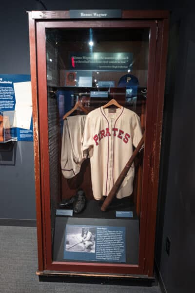 Honus Wagners' locker at the Baseball Hall of Fame in New York
