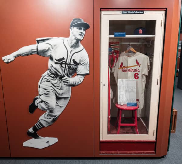 Stan Musial's locker at the Baseball Hall of Fame in Otsego County NY