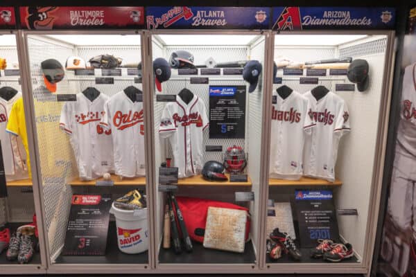 Team displays at the National Baseball Hall of Fame in Cooperstown NY