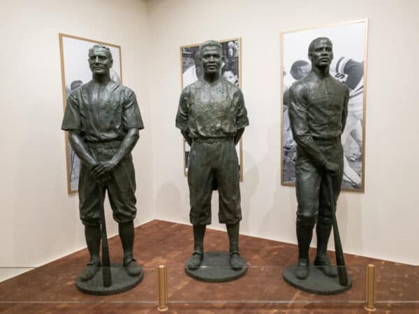 Baseball Hall of Fame statues in Cooperstown NY