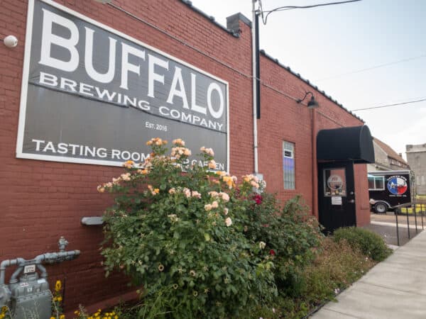 The exterior of Buffalo Brewing Company in Erie County New York