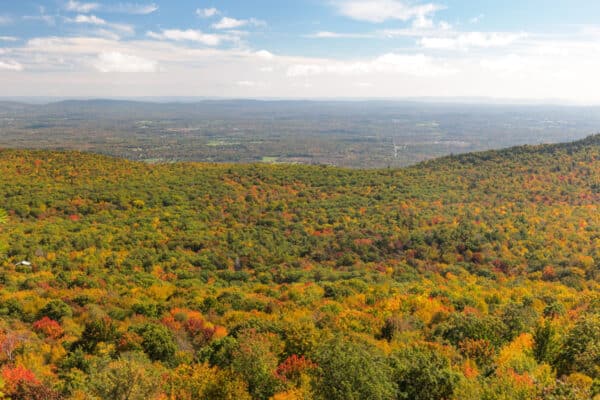 View over Ulster County from Minnewaska State Park Preserve in New York