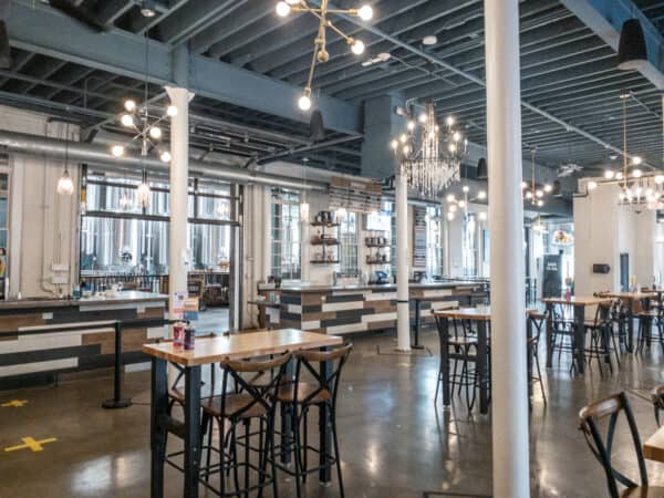 Inside the taproom at Resurgence Brewing Company in Buffalo NY