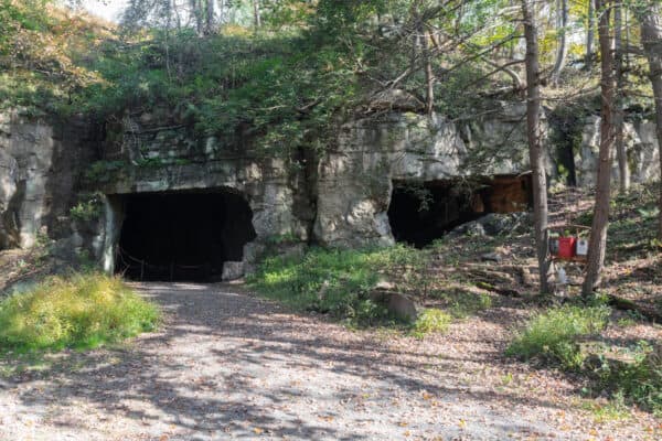 The entrance to the Widow Jane Mine in the Catskills