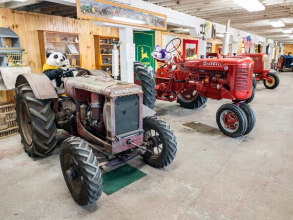 Restored tractors in the Tractors of Yesteryear in Cortland New York