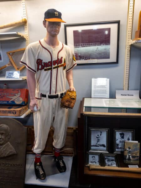 Homer Braves uniform at the CNY Living History Center in the Finger Lakes