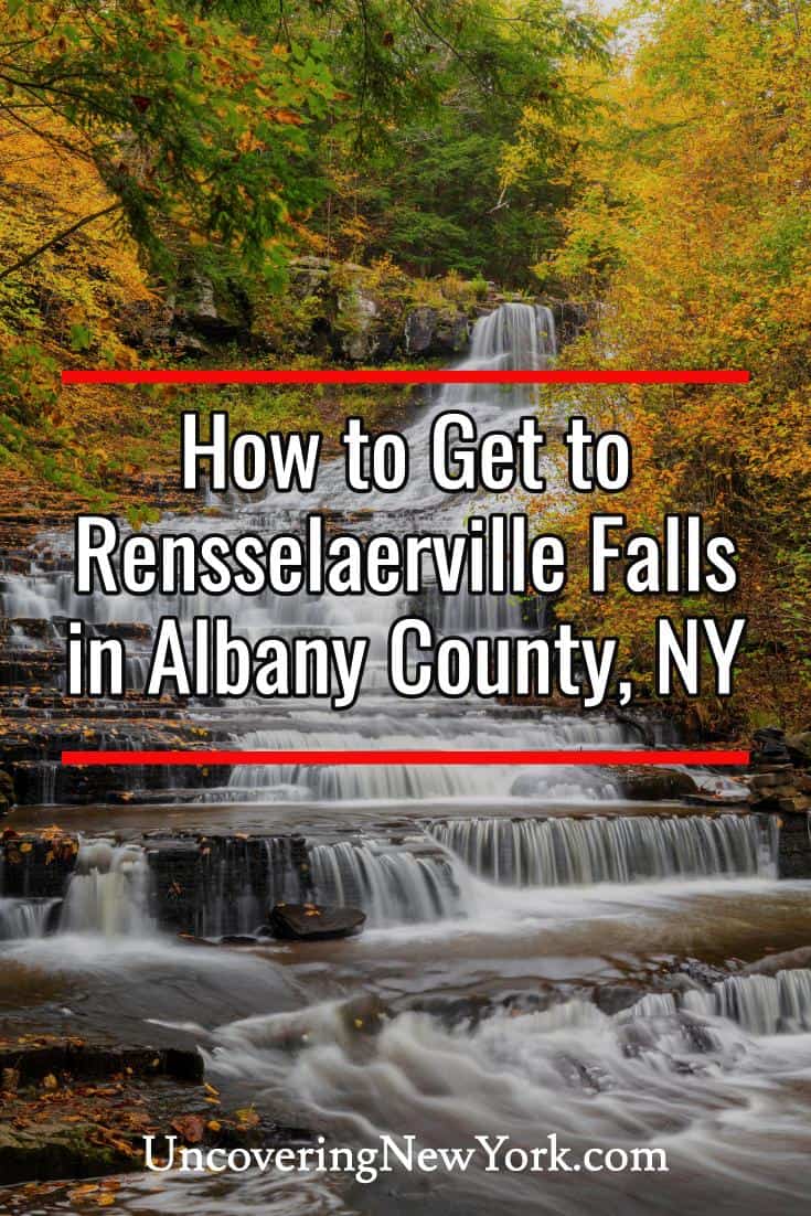 Hiking to Rensselaerville Falls in Huyck Preserve in Albany County