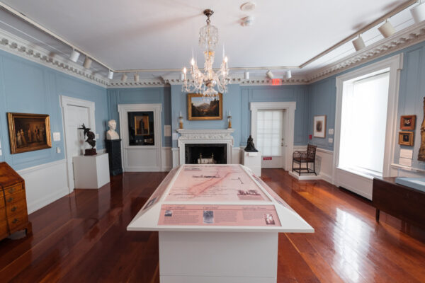 Displays in the Cooper Gallery at the Fenimore Museum in Cooperstown NY