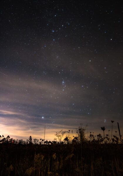 Nighttime sky in Ithaca New York