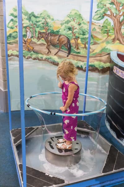 Girl playing at the Discovery Center in Broome County New York
