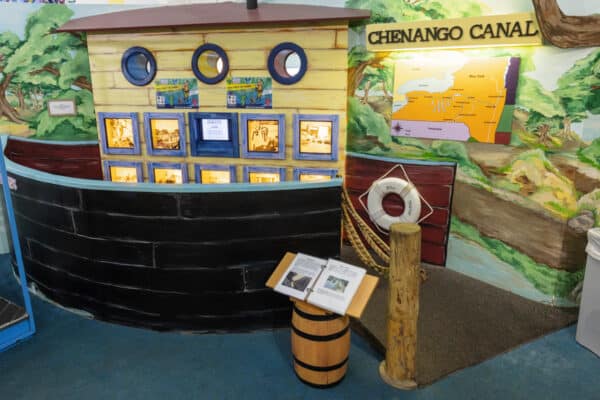 Canal boat at the Discovery Center of the Southern Tier in Binghamton NY