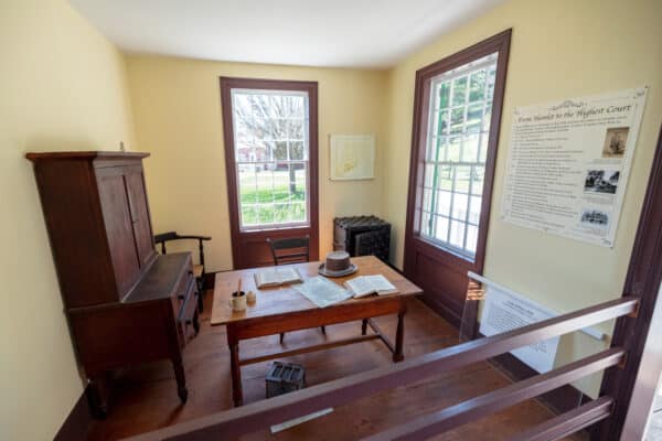 Display inside the Cooperstown office of Judge Samuel Nelson at the Farmers' Museum in New York