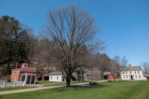 Buildings in the Historic Village at the Farmers' Museum in Cooperstown New York