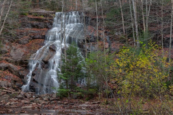 Looking towards Death Brook Falls in the Adirondacks of New York