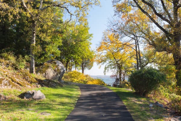 Pathway through the battlefield at Stony Point in Rockland County NY