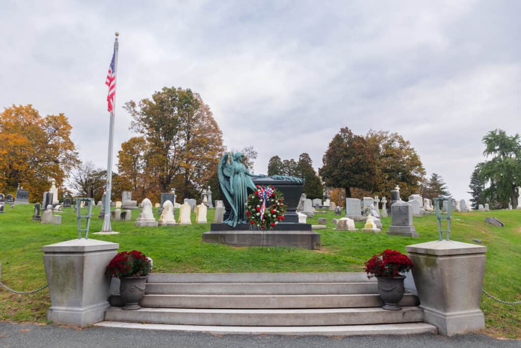 President Chester Arthur's Grave in Albany Rural Cemetery in New York