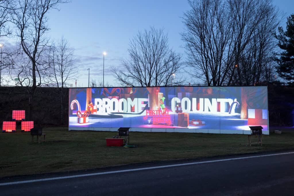 Driving Through the Broome County Festival of Lights in Binghamton